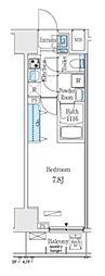RESIDIA大手町北 1Kの間取図画像