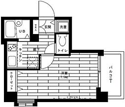 ステージグランデ桜台駅前 7階1Kの間取り