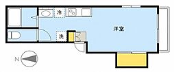クヒオNaKaNoBu ワンルームの間取図画像