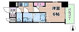 エスリード新大阪ザ・プレミアWEST 1Kの間取図画像