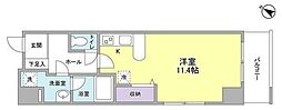 ソリッド大橋 ワンルームの間取図画像