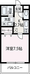 コンフォルト 1Kの間取図画像