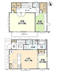 大泉町4丁目貸家 3SLDKの間取り