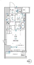 都営大江戸線 練馬駅 徒歩6分の賃貸マンション 6階1Kの間取り