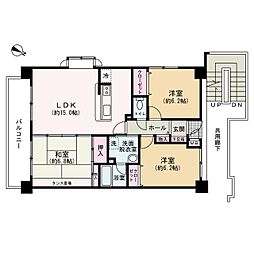 インペリアル大賀 3LDKの間取図画像