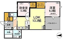 樹楽 2LDKの間取図画像