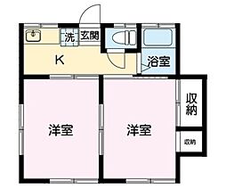 新里コーポ 1階2Kの間取り