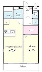 グラン・コンフォール 1LDKの間取図画像