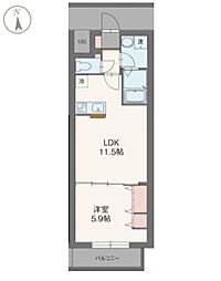 セルビシオ 1LDKの間取図画像