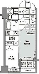 コンフォリア芝公園 1DKの間取図画像