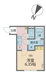 カインドネス西瑞江 1Kの間取図画像