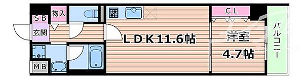 大阪府吹田市垂水町２丁目(賃貸マンション1LDK・1階・41.40㎡)の写真 その2