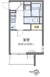 CLEINOかがやき 1Kの間取図画像