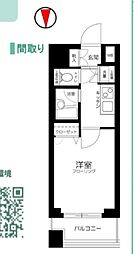 ルーブル両国 1Kの間取図画像