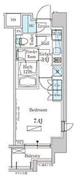 パークアクシス芝浦 8階1Kの間取り