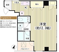 TKR神田多町 1Kの間取図画像
