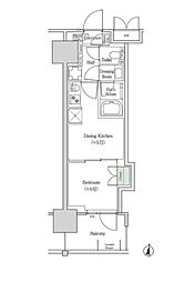 ブルックサイドレジデンス木場 2Kの間取図画像
