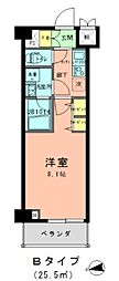 ラフィネジュ大森 1Kの間取図画像