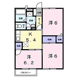 メゾンラフィネA 3Kの間取図画像