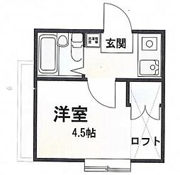 サンコーポ星久喜 2階1Kの間取り