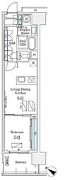 ロイヤルパークス有明 1LDKの間取図画像