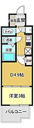 セレニテ東梅田アリエ 2Kの間取図画像