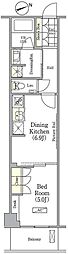 ミレーネ四谷レジデンス 1DKの間取図画像
