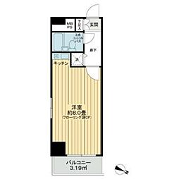 ライオンズマンション音羽 4階ワンルームの間取り