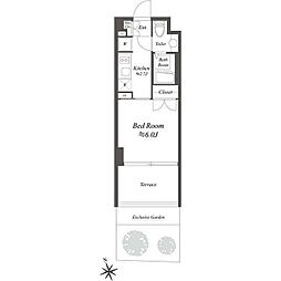 サムティレジデンス浦安 1階1Kの間取り