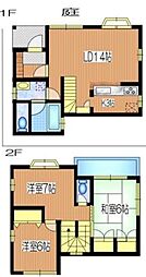 深大寺東町8丁目貸家 1階3LDKの間取り
