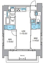 クレヴィアリグゼ錦糸町 8階2LDKの間取り