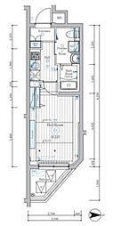 大田区矢口2丁目マンション 1Kの間取図画像