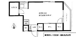 赤堤ライフ ワンルームの間取図画像