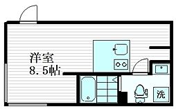 trias185 2階ワンルームの間取り