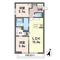 カインリッシュ 00103 ｜ 埼玉県越谷市南町３丁目14-16（賃貸アパート2LDK・1階・63.55㎡） その2