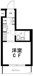日神パレステージ南長崎 ワンルームの間取図画像