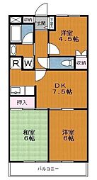 アトレ・アイリィー 3階3DKの間取り