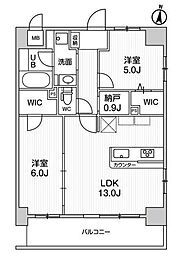 ラグゼナ浦和 2LDKの間取図画像