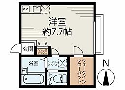 ＤＡＹＳ向島 1階ワンルームの間取り