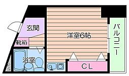 レクシア長柄 ワンルームの間取図画像