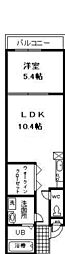 フジパレス北加賀屋ウエスト 1LDKの間取図画像