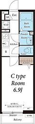 リブリ・大船3 1Kの間取図画像