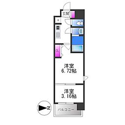 AELLOSAKAEAST 2Kの間取図画像