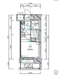 ARTESSIMOLEGA 1Kの間取図画像