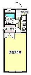ベルメゾンM&M 1Kの間取図画像