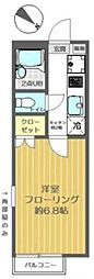 メゾンハピネス石井 1Kの間取図画像