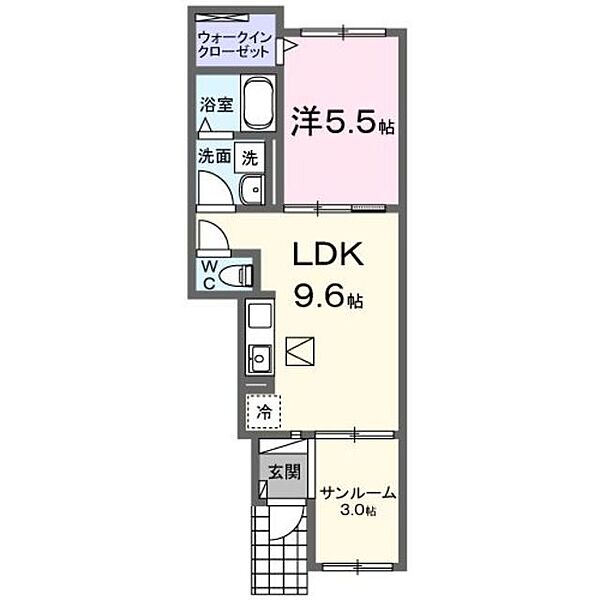 サンリット 102｜東京都府中市是政２丁目(賃貸アパート1LDK・1階・40.11㎡)の写真 その2