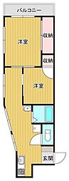 永和第8ビル 2DKの間取図画像