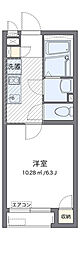 クレイノ元三如如 1Kの間取図画像