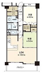 セルアージュ鎌倉大船 5階2LDKの間取り